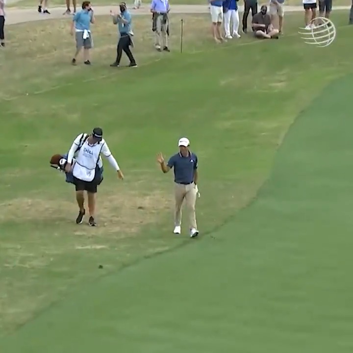 PGATOUR: A perfect pitch.

@Collin_Morikawa gets one back with an eagle hole-out.

He now trails 1DN thru 12.

#QuickHits https://t.co/ueoUBxLvh0