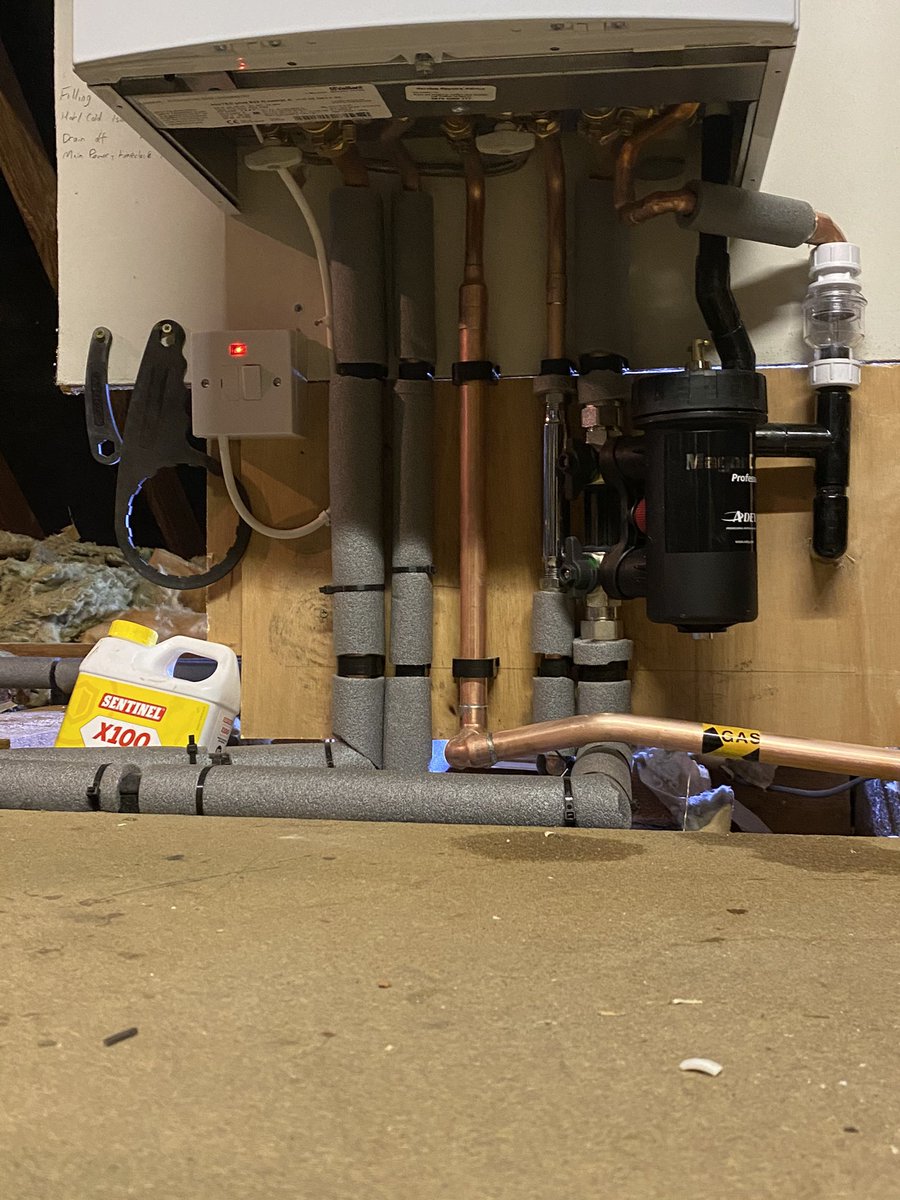 Steveshros's tweet photo. Good boiler terrible install. Refitted from airing cupboard below today. https://t.co/CnY4DxvTEr