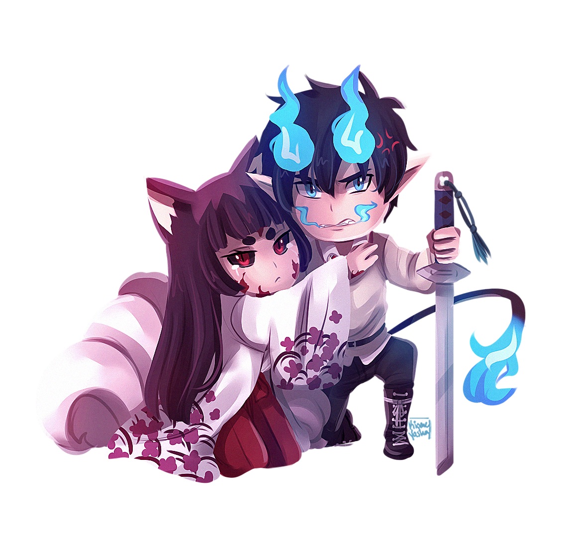 Kiome Yasha Hold Rt To Hold Hands More Preps For Me Promoting Rizumo Week 3 These Are For Days April 12th Hellfire And April 17th Royalty Aonoexorcist Blueexorcist