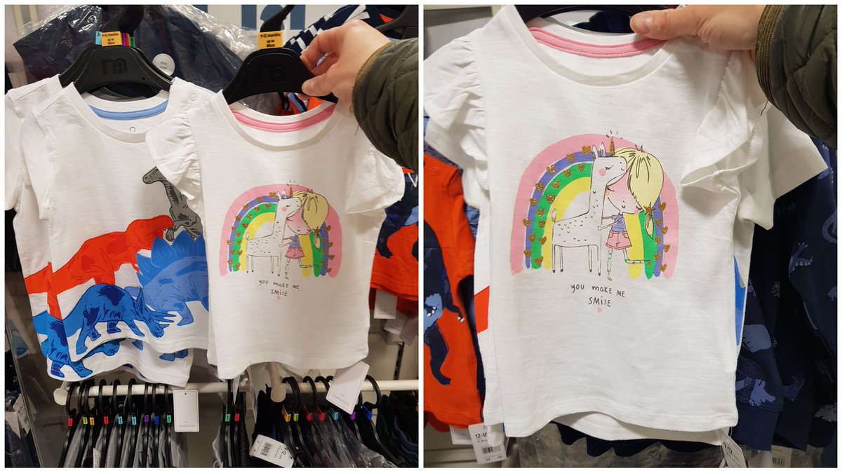 MerithsMisc's tweet photo. @BootsUK full-on embraces #genderstereotypes with their children's clothes.
Extra #everydaysexism points for making identical age group 'girl' tshirts shorter &amp; tighter than 'boy' tshirts.
FFS. 

#letclothesbeclothes #genderedcheese #nomorepinkandblue @letclothesbe @LetToysBeToys https://t.co/bZsB2ubGhl