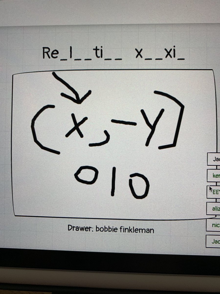 mrscasiasmath's tweet photo. .@gimkit you have done it again! Such a fun day with the new Draw That! Version :)
One student draws a picture of the term, and the rest of the class guesses what it is! https://t.co/p29yuiVLAF