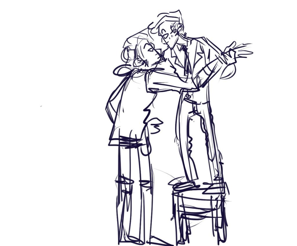 johnneycarnage's tweet photo. Yeah I think that Ed and John's height difference is funny.
Also they're two aromantics who got married for tax purposes, I'm happy for them https://t.co/hJ6tQveBPM