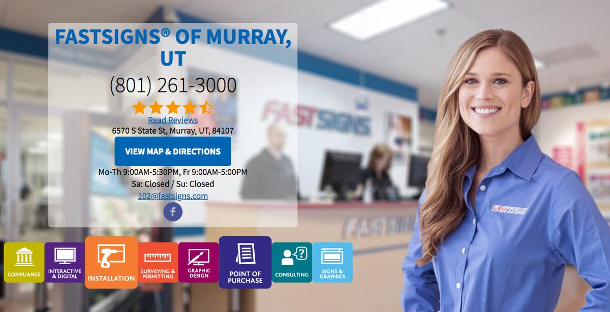UtahSign's tweet photo. NEW MEMBER — We'd like to welcome FASTSIGNS of Murray to the Utah Sign Association! They are located at 6570 S State Street in Murray. 
Website: https://t.co/p967rzEXQS
#signs #signcompany #signage #murrayut #fastsigns https://t.co/9bejTcENq7