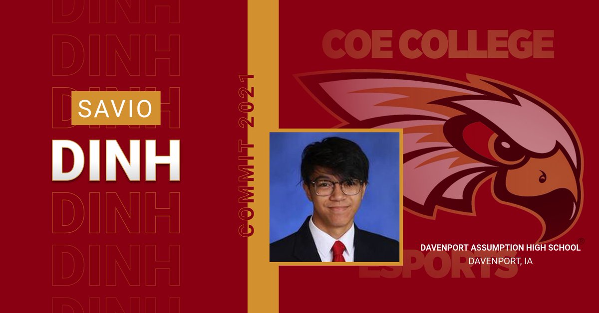 CoeEsports's tweet photo. We welcome @saviodinh16 to the Kohawk Esports family! #GoKohawks #commit2021 #CollegeEsports #KohawkEsports #ProtectTheNest https://t.co/kvRyB7dFIy