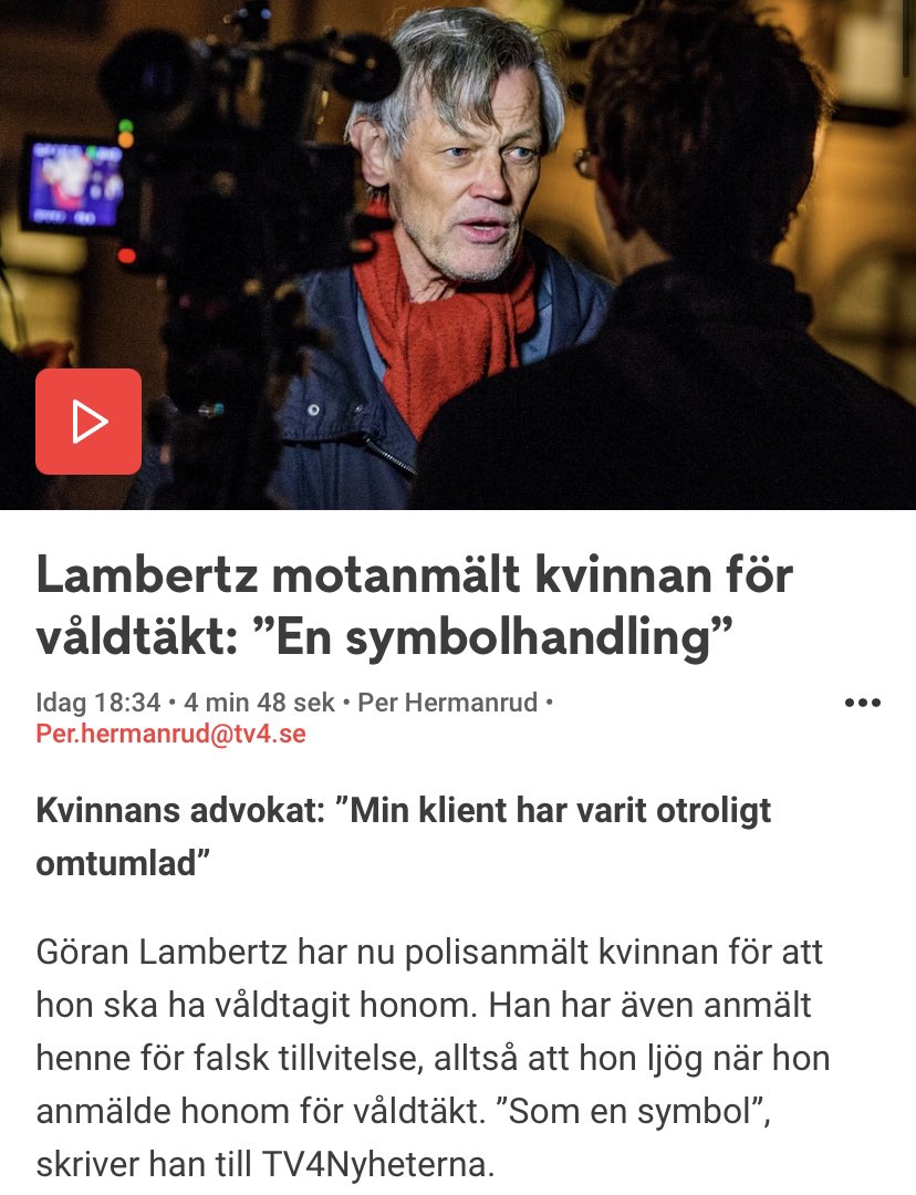 Lambertz har alltså motanmält kvinnan för våldtäkt. Som en _symbol_. Ja, där har vi verkligen en man med respekt för rättssamhället.

För i hela helvete.
