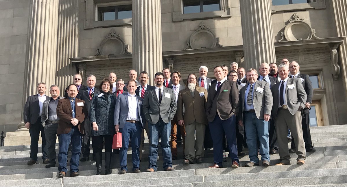 KeepIdaho's tweet photo. Idaho Highway District staff understand the importance of working collaboratively with other elected officials to keep local roads and bridges in good repair. They visited our Idaho legislators and Governor in February. #FocusOnLocal #LocalsAreEssential #LocalsServingLocally https://t.co/aErZJzbJ4z