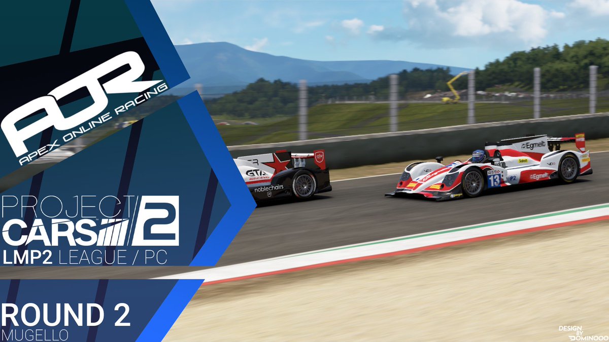 ApexOnRacing's tweet photo. #AORPCARS LIVE NOW 🔴

Join us for the 2nd round of the AOR @projectcarsgame LMP2 League at Mugello.  🇮🇹

🎮 PC | 🎙️ @_ThompsonLPs
📺 https://t.co/mKda2YxFaT https://t.co/d48p25NxFz