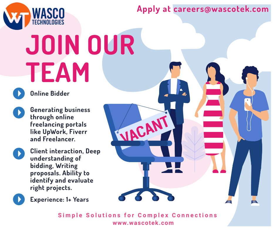 wascotek's tweet photo. #nowhiring #jobalert #wascotechnologies #startup #itindustrypakistan https://t.co/bHaeWnVYNF