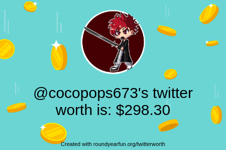 My Twitter worth is: $298.30

Find yours with clockurl.co/key/twitterwor…

⠀