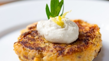 QuofMyKitchen's tweet photo. Sweet Potato Cauliflower Cakes with Dairy-Free Cashew Sour Cream - Sweet and savory patties bound together with flaxseed and pan-fried in coconut oil.  These are pure veggie delight!⁠
https://t.co/DWMXV1lOyJ⁠
.
#sweetpotato #sweetpotatoes #vegan #dairyfree #cashewsourcream https://t.co/xhmegbTeJJ