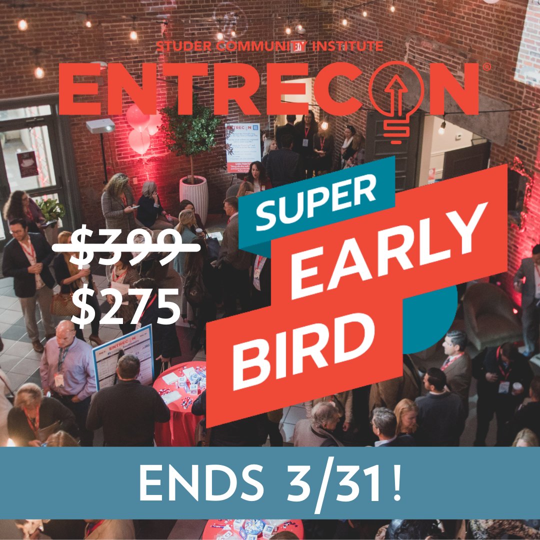 quint_studer's tweet photo. After last year tripped all the circuit breakers, this year is the big reset for @StuderInstitute's annual leadership conference #EntreCon! Get your tickets now with the Super Early Bird prices and join them on November 17 &amp; 18, 2021! Register here https://t.co/5MvCLw0Wxi https://t.co/GuslQvp1EM