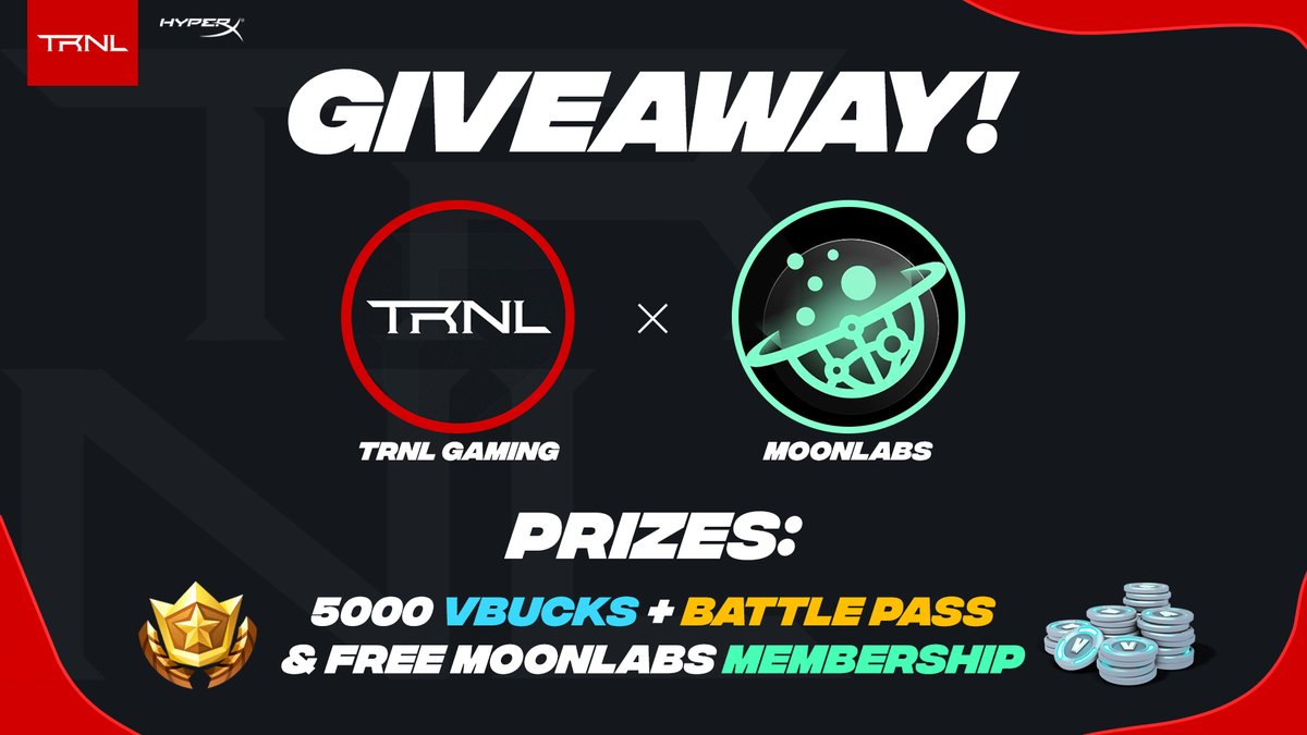TRNLGaming's tweet photo. Introducing our giveaway with @MoonLabsTM!

3 WINNERS will be SELECTED on 3/31/2021 🗓️

How to ENTER 🚨

1. Like + Retweet
2. Tag 2 Friends
3. Follow @TRNLGaming &amp; @MoonLabsTM https://t.co/gZwZF80plg
