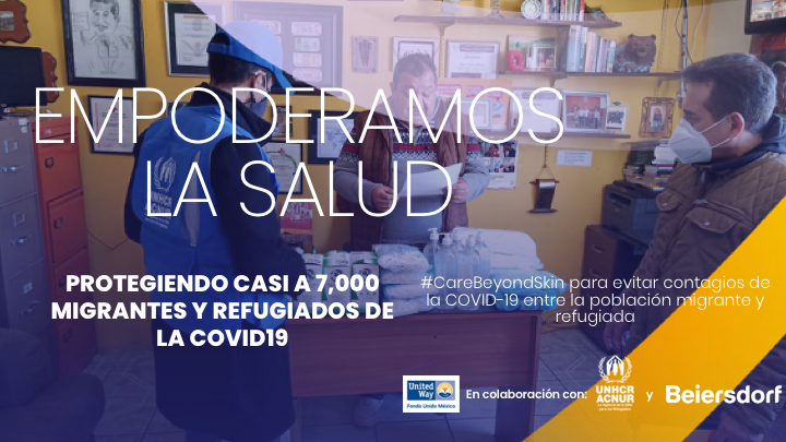 FondoUnidoMx's tweet photo. Damos a los refugiados y migrantes las mismas condiciones para estar a salvo de contagios por COVID-19 con equipo de protección personal. #Beiersdorf #NiveaMéxico @UnitedWay y @AcnurMexico #Empoderamos la salud #UnidoscontraCOVID19 #CareBeyondSkin
#ConLosRefugiados 😷👏 https://t.co/pSzXsEaw0a