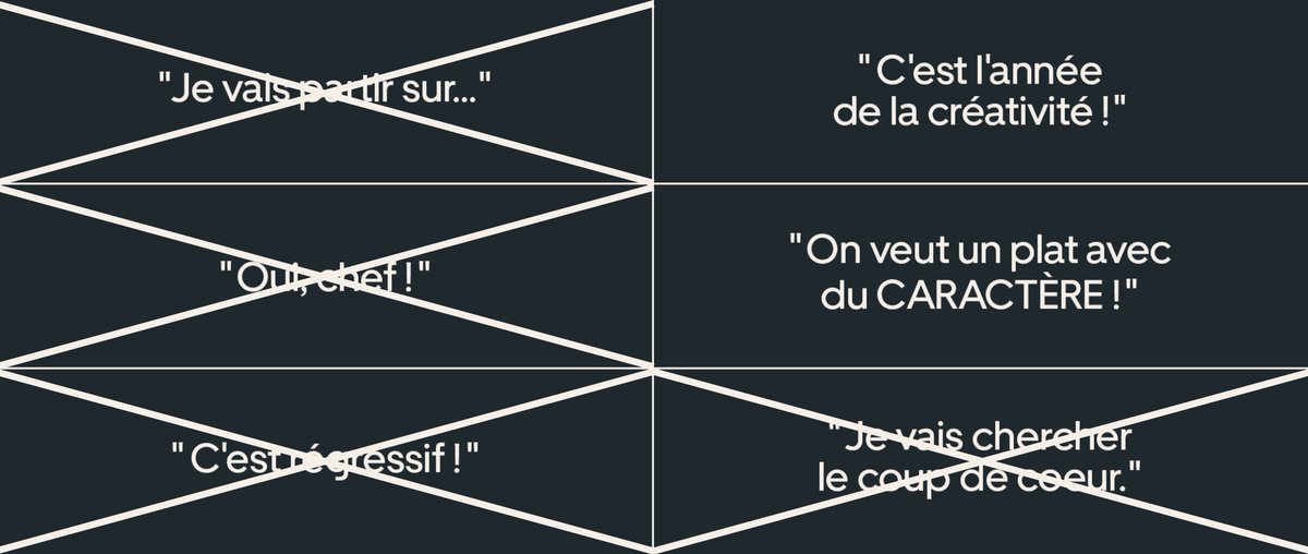 Qui dit #TopChef ce soir, dit retour de notre grille #BingoTopChef. Et cette semaine, plus que deux cases à cocher pour qu’on vous régale. 🤞

Même principe : si on coche toutes les cases d'ici la fin de la soirée, on offre 5€ de crédit à 50 personnes qui auront RT ce tweet*.