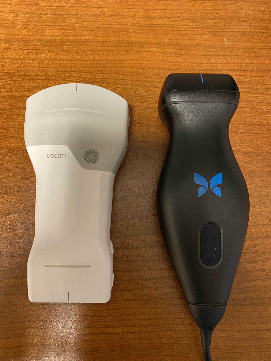 Ok so I got to try the new #GE #VScan system today, this is not like the old system at all. Firstly is wireless with wireless charging, it’s light, much lighter than the <a href="/ButterflyNetInc/">Butterfly Network</a> probe and the absence of the wire makes it easier to use in my opinion.