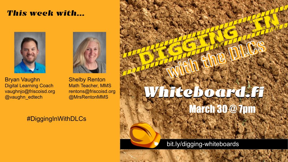 vaughn_edtech's tweet image. Do you need a great whiteboard tool to give students instant feedback? Join us next Tuesday, March 30th and learn how to use whiteboard.fi to do just that. bit.ly/digging-whiteb… @MausMS @MrsRentonMMS #DiggingInWithTheDLCs