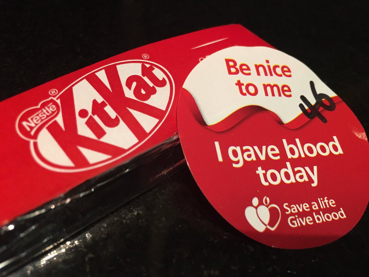 drewyhart's tweet photo. Pint 46 donated! Rewarded with not one but two chocolate bars and the compliment (I think) from the ever lovely staff @givebloodnhs London West End #Blood #Donor Centre that I have “veins like #caterpillars “ #giftblood if you can #BloodDonation #covidsafe https://t.co/Z16vI57D14