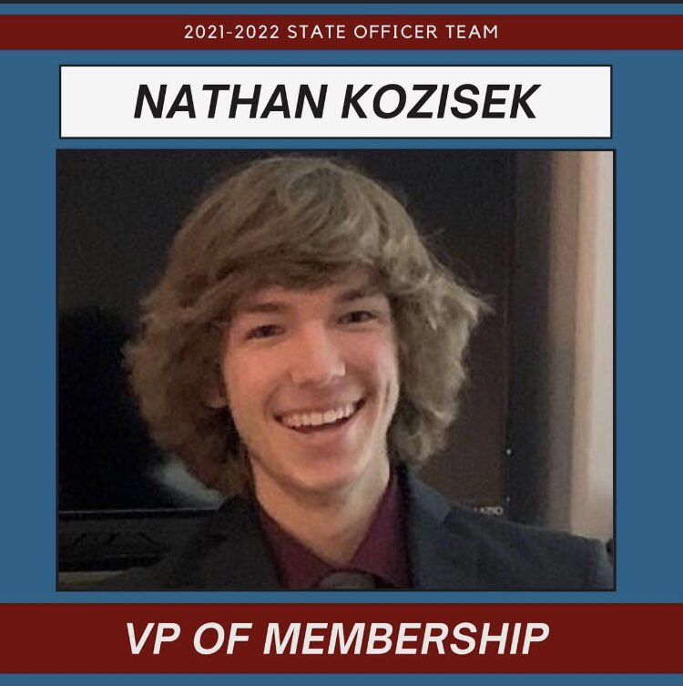 Congratulations to Nathan Kozisek who has been named to the Nebraska State HOSA Officer team for 2021-2022! #wildcatpride #wildcatpower <a href="/MWHSCatalyst/">MWHSCatalyst</a>