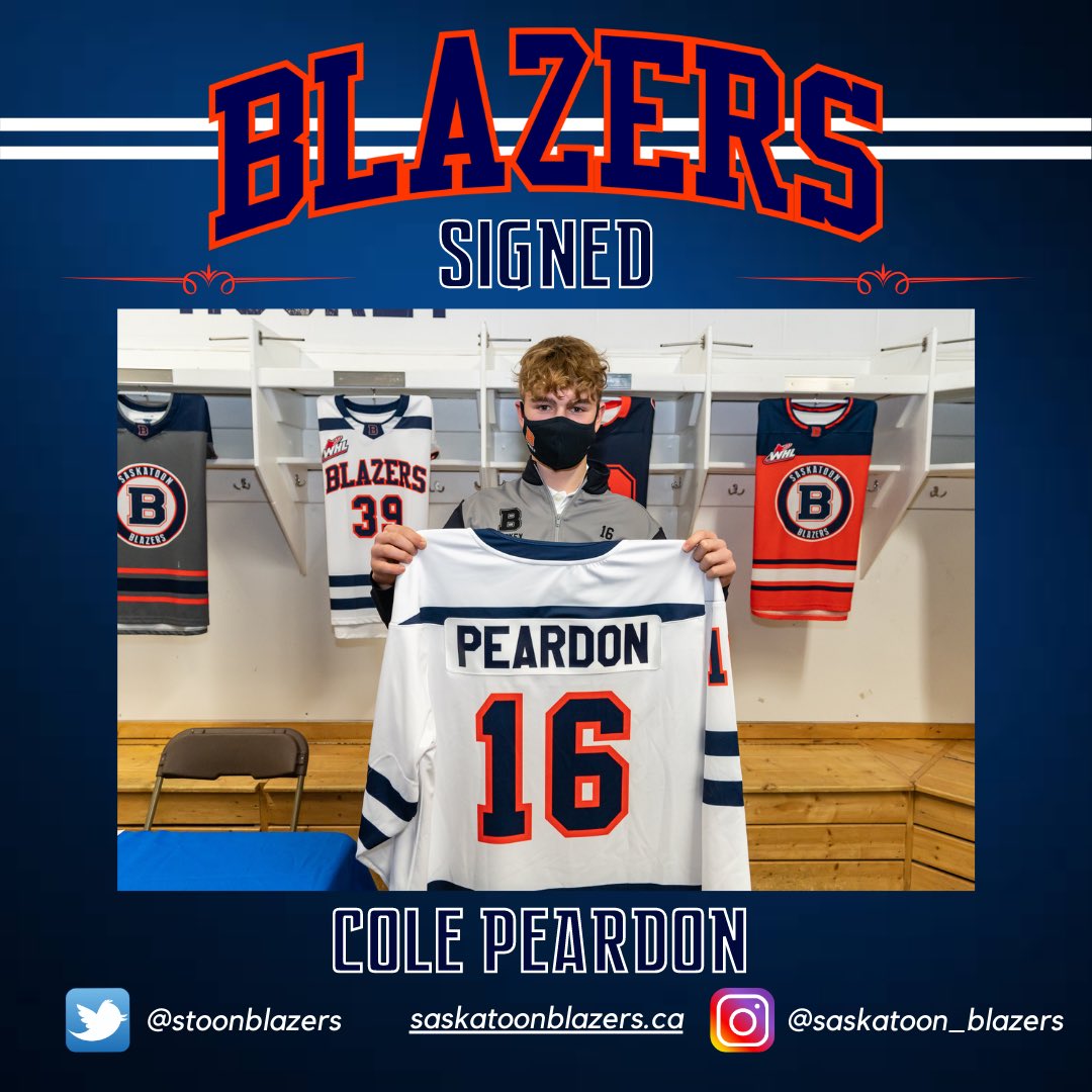 stoonblazers's tweet photo. The Blazers are excited to announce the signing of ‘06 (F) Cole Peardon. The 6’0”(F) is coming off a 10 pt (5G,5A), 4 game season w/ the Saskatoon Bandits. He had 59 pts (34G,25A) in 34GP over the past 2 years of U15AA. Welcome to the Blazers Cole!

📸 - @SaskPhotography

🔥🔥🔥 https://t.co/MymzI3nONZ