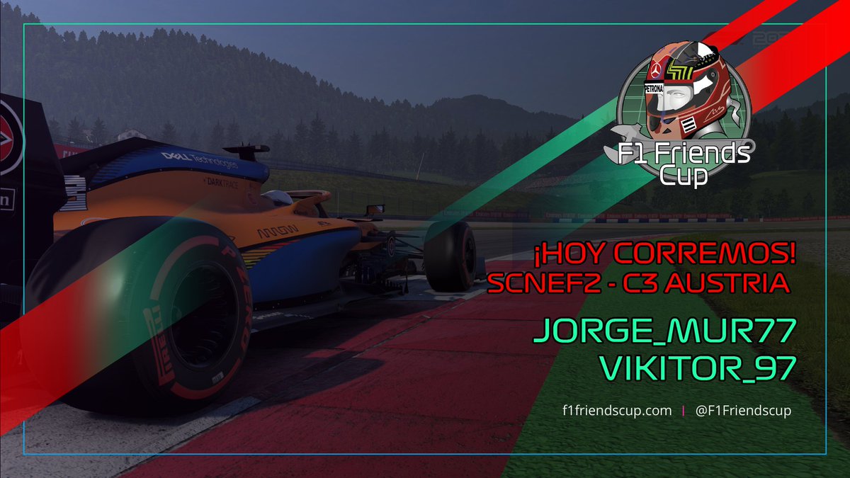 FFCSeries's tweet photo. | F1 FFC TEAM | ¡¡Hoy corremos!!

🏁 SCNEF2 - C3
✈️ Red Bull Ring, Austria
🕹️ F1 2020
👥 @FJorgemur77 y #Vikitor_97
⏰ 22:00 horas
📺 https://t.co/1jRCHTyceR

🙌 ¡Vamos FFC! https://t.co/Y11qRs0X5m