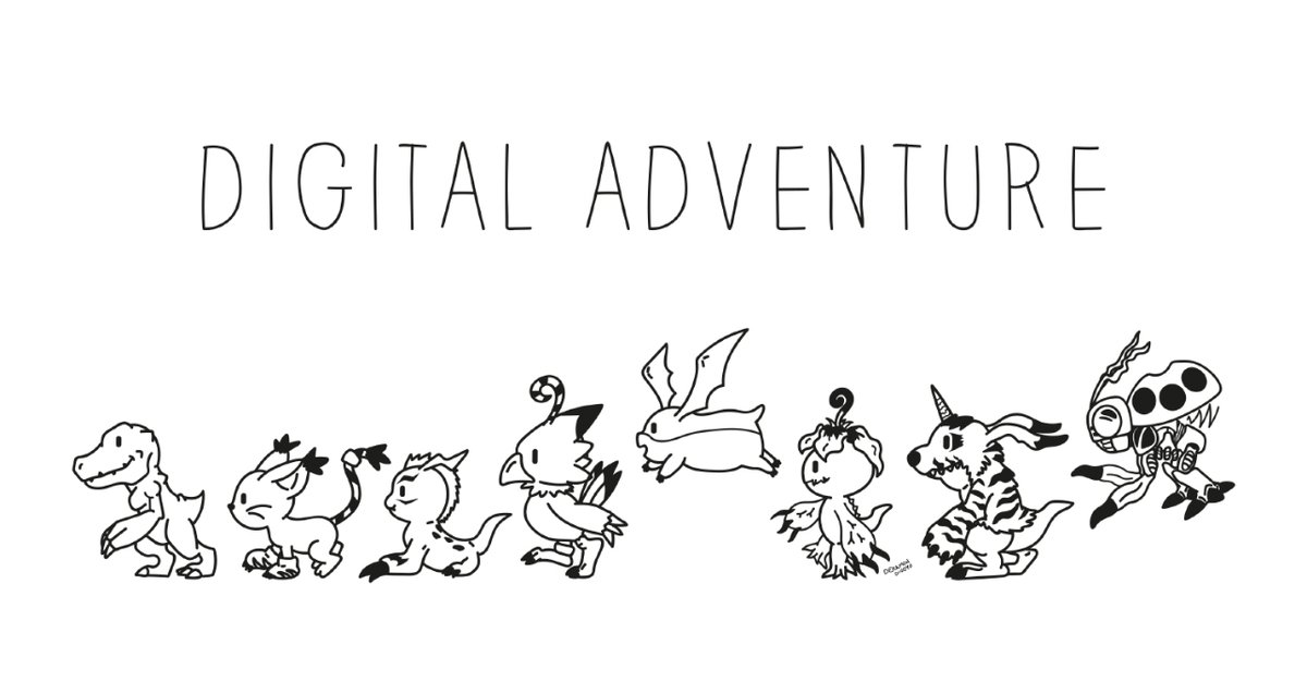 DeramonDigoYo's tweet photo. Digital walking!

#digimon #digitalmonsters #digimonadventure #art https://t.co/xGTcQ1gmCZ