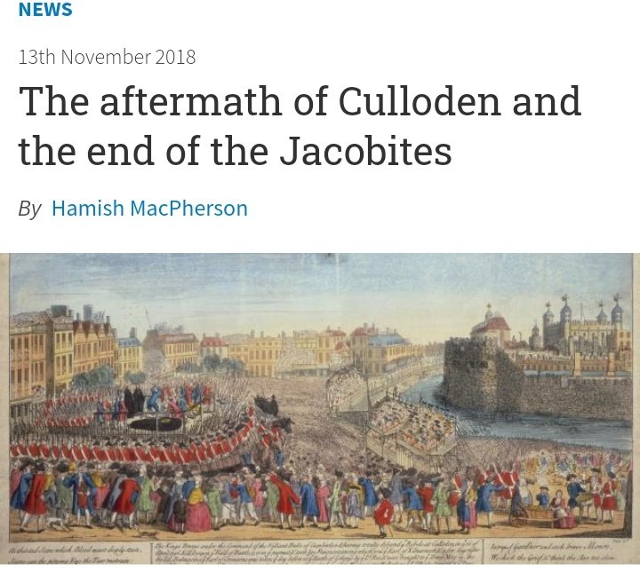 "Phases such as the slave trade& the conquest of the Indian sub-continent.The immediate hours after Culloden were appalling. By direct order of the Duke of Cumberland, soldiers of the Jacobite army, many of them wounded, were killed where they lay and stayed unburied.."