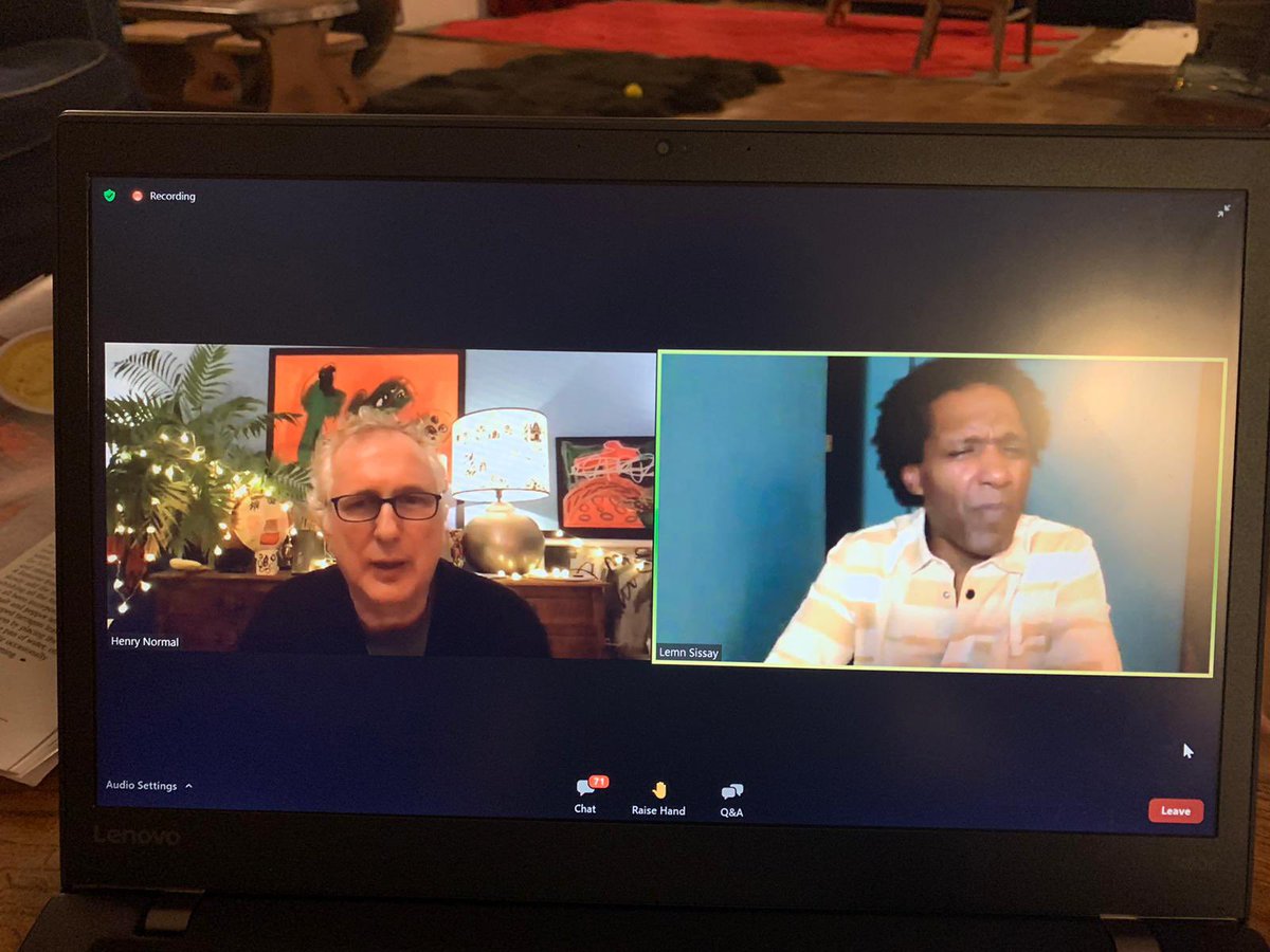 What a great poetry / chat session with <a href="/lemnsissay/">lemn sissay OBE FRSL</a> and <a href="/HenryNormalpoet/">Henry Normal</a> Learnt a lot - thank you. Here are the photos! #poetry