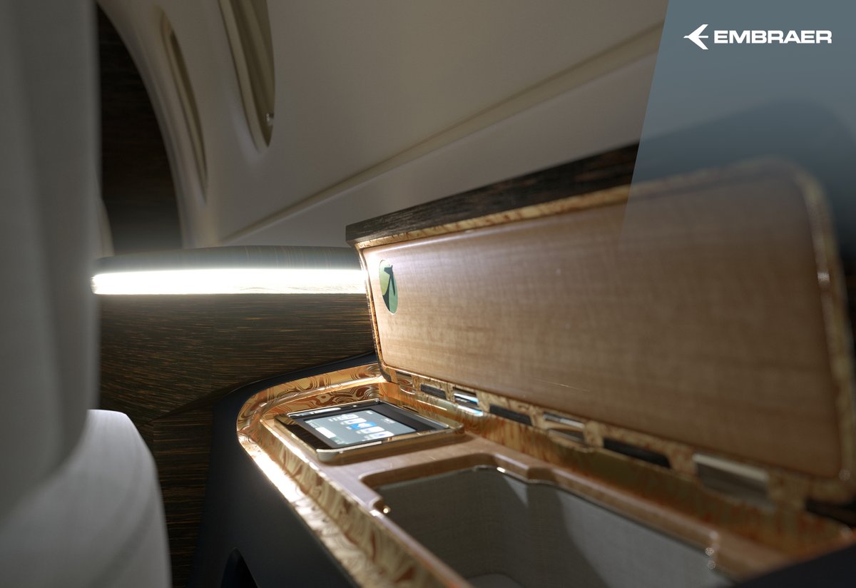 embraer's tweet photo. On our today's #WallpaperWednesday, we show the #Praeterra concept design, which combines sophistication, technology and sustainability. Download the images: https://t.co/YutF1Ke7Fo #EmbraerStories #WeAreEmbraer https://t.co/xvATJfwwn7