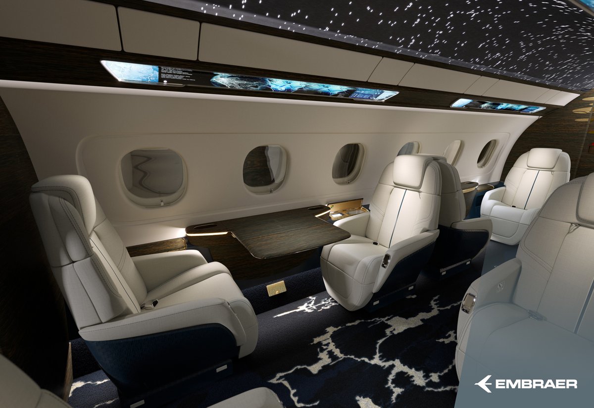 embraer's tweet photo. On our today's #WallpaperWednesday, we show the #Praeterra concept design, which combines sophistication, technology and sustainability. Download the images: https://t.co/YutF1Ke7Fo #EmbraerStories #WeAreEmbraer https://t.co/xvATJfwwn7