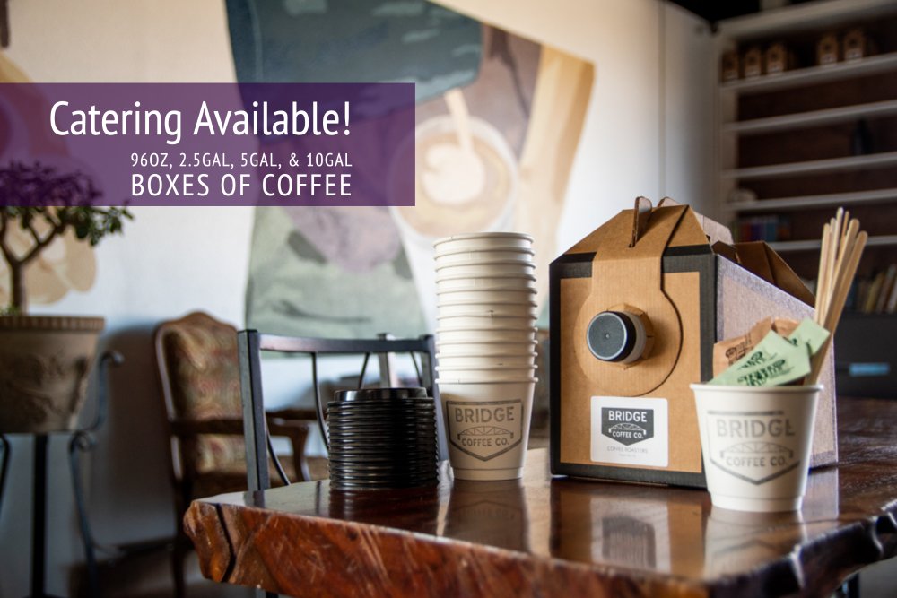 bridgecoffee_co's tweet photo. Need to order coffee for a group of people? Well look no further! We have coffee and food options! We offer breakfast sandwiches, burritos, lunch sandwiches, and salads as well! 

Just call our catering line at (530) 434-7717 to plan your next get together!

#makeadifference https://t.co/SFJqjYEoLy