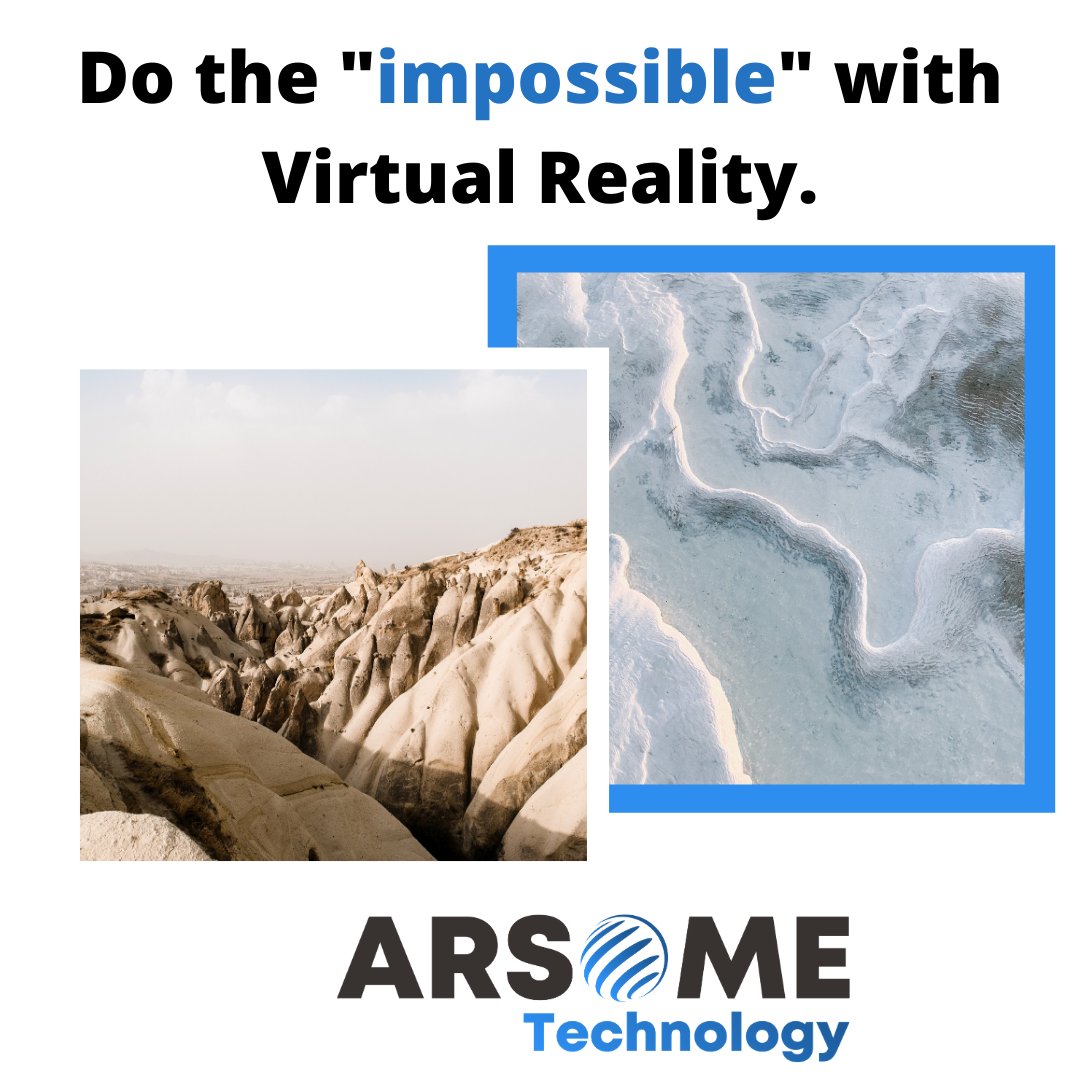 Explore the endless possibilities of Virtual Reality. Learn that being two places at one time isn't quite as impossible as we once thought and partner with ARSOME today. #tech #ar #vr