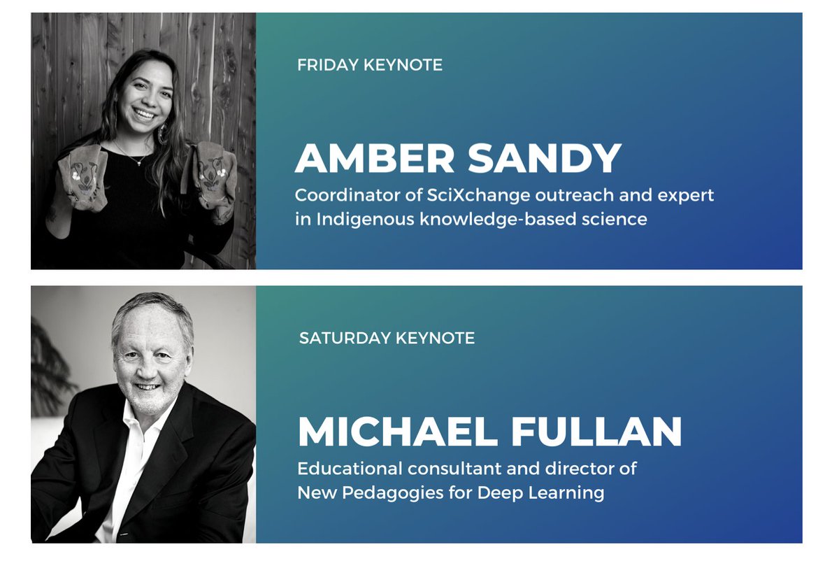 We're so excited for next month's eSTEM Conference w/ <a href="/ScienceNorth/">Science North & Dynamic Earth</a> on Apr 23-24! In the meantime, learn more about keynote speakers <a href="/ambersandy/">Amber Sandy</a> &amp; <a href="/MichaelFullan1/">Michael Fullan</a>: hopin.com/events/estem-c… #STAO #STEM