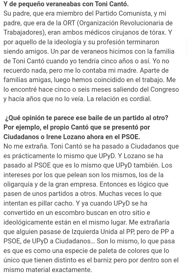 🎡Hace años hablamos con Willy Toledo, que veraneaba con Toni Cantó. "Muchas veces lo que intentan es pillar cacho. Y ya cuando UPyD se ha convertido en un escombro buscan en otro sitio e ideológicamente están en el mismo lugar". 

resacacultural.com/2015/12/willy-…
#entrevista