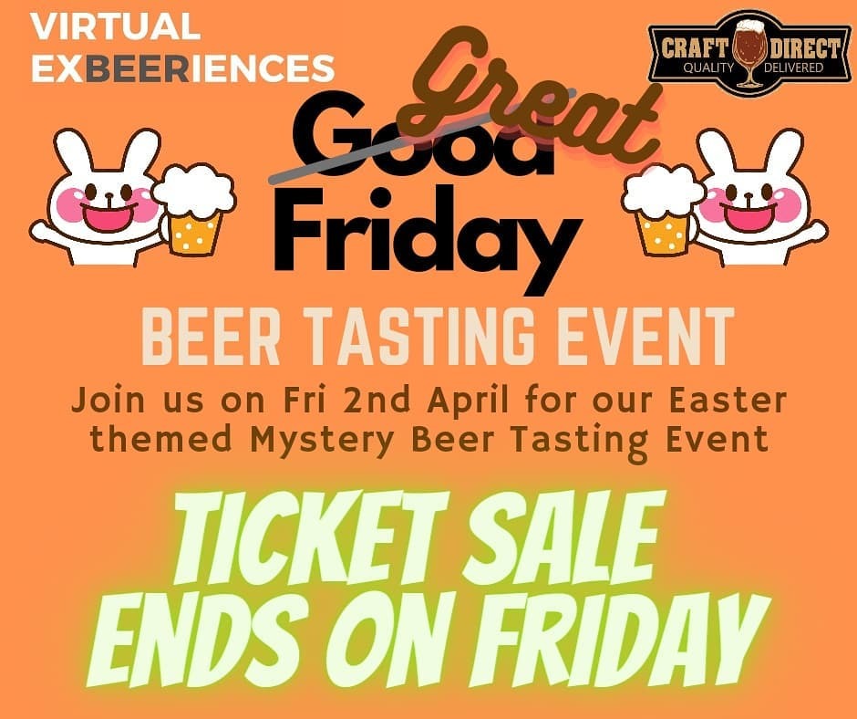exbeeriences's tweet photo. Tickets on Sale until Friday folks. Some cracking beers lined up for next week and need to start shipping them out this weekend. Join us for some great beer chats. Events are casual so no need to be a beer expert to join. 
#blindbeertasting #beertasting #mysterybeer #virtual… https://t.co/q93CbhTBnR
