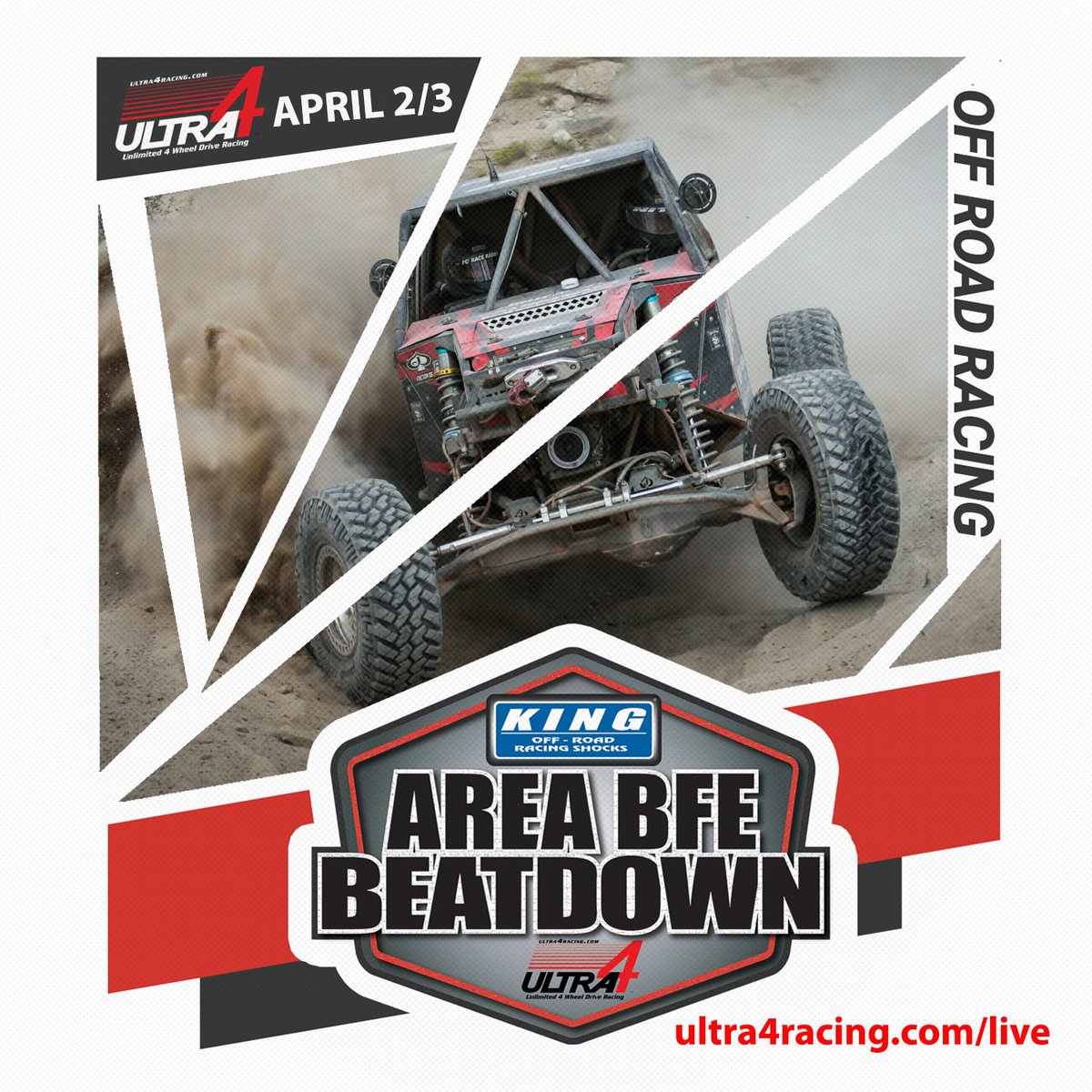 KingoftheHammer's tweet photo. it's almost time for the @kingshocks Area BFE Beatdown! Race it, watch it in person, or what it online. https://t.co/VEyiI8ENcj

#Ultra4Moab #Ultra4Racing #KingShocks #GoFast #EJS https://t.co/e9pjrT6rhK