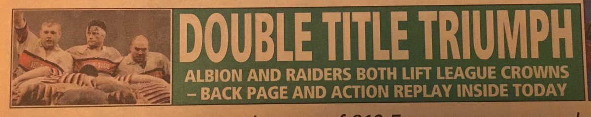 sararaine2's tweet photo. Twenty years ago today Plymouth Albion and Plymouth Raiders both claimed league titles.
Albion beat Penzance-Newlyn 36-13 at Mennaye Field to win National Three South, while Raiders overcame Inter-Basket London 101-93 away to secure the NBL Conference crown. https://t.co/EncUr9hiQD