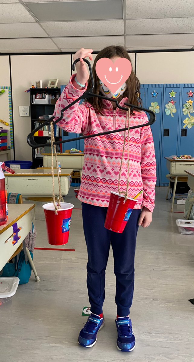 HaleycMiller's tweet photo. Today we measured mass using non-standard units to compare weight. These โhomemadeโ balance scales were a fun, hands-on activity for the Grade Twoโs @ruthmbuckschool #preinternship https://t.co/cEvQag8bL3