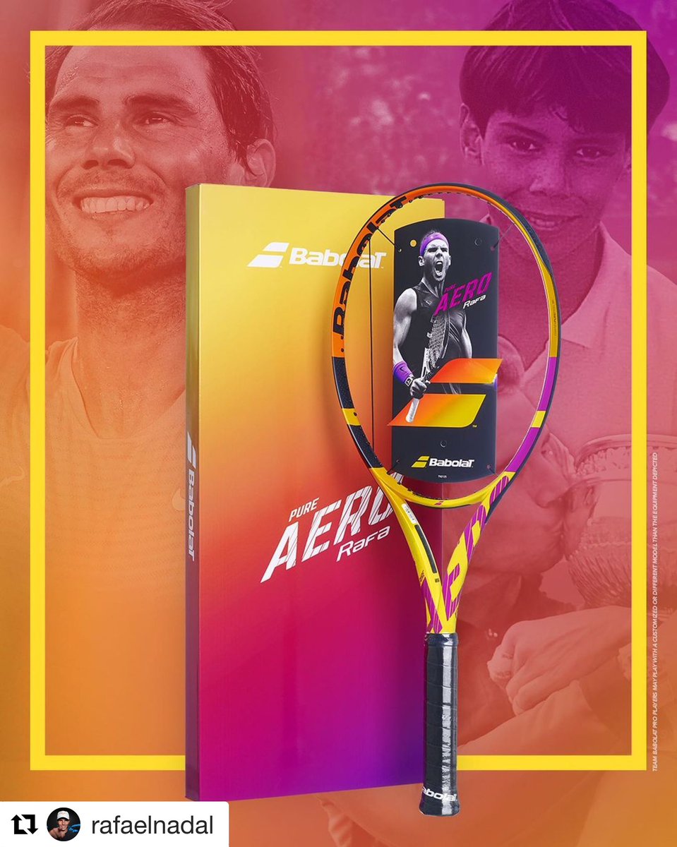 JugarTenis's tweet photo. Rafa is giving away two racquets!

#Repost @RafaelNadal:
To celebrate the launch of my new Pure Aero Rafa collection, @Babolat and I are offering you 2 signed Pure Aero RAFA racquets.

#BabolatFamily #AddSomeVamos #PureAeroRafa 

🎾👉 https://t.co/yt0qn01wyi https://t.co/oMm3MaVGuw