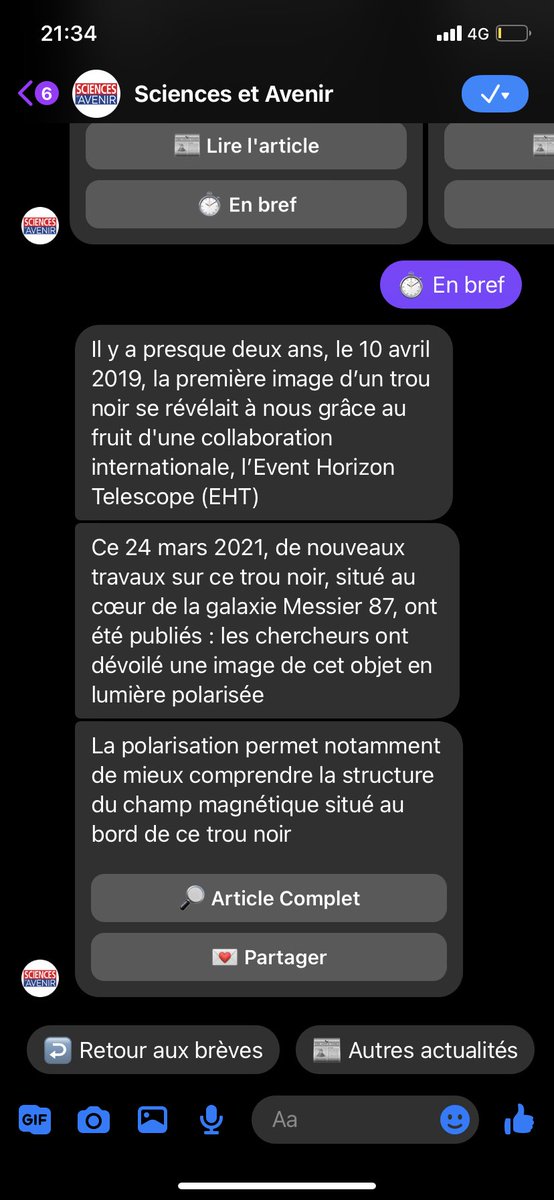 lekarsky's tweet photo. @maxloisel Dans le chatbot qu’on a fait pour @Sciences_Avenir - by @studiokokoshka - on réutilise les « ultrabreves » de la rédaction pour un effet similaire 👇

(En savoir plus : https://t.co/mjoa5gBDLy) https://t.co/0jKpOKqfwk