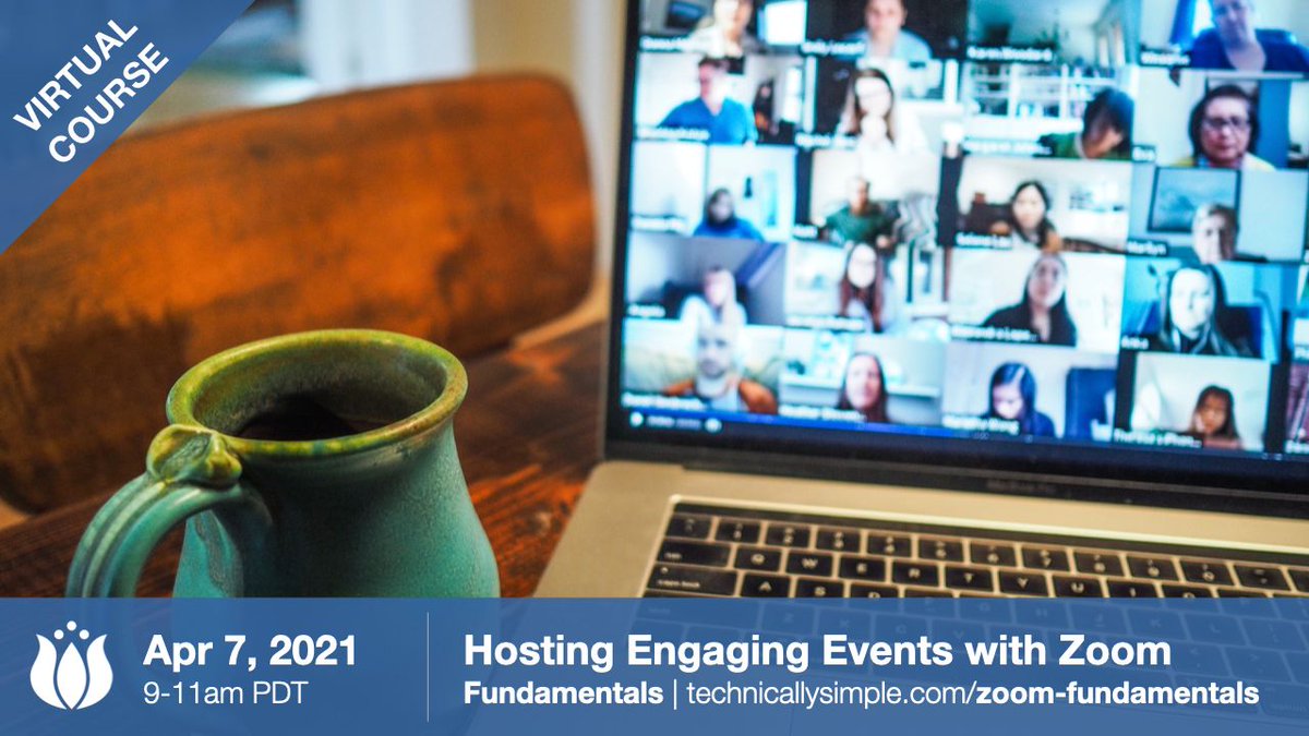timstringer's tweet image. Thanks to everyone who attended my Hosting Engaging Meetings with @Zoom course yesterday! 🚀 It was a great group, with people from 🇨🇦 Canada, the 🇺🇸 USA, and 🇳🇬 Nigeria.

p.s. The next course is Wednesday, April 7 (9-11am PDT): bit.ly/3w72PUm (max 20 participants)