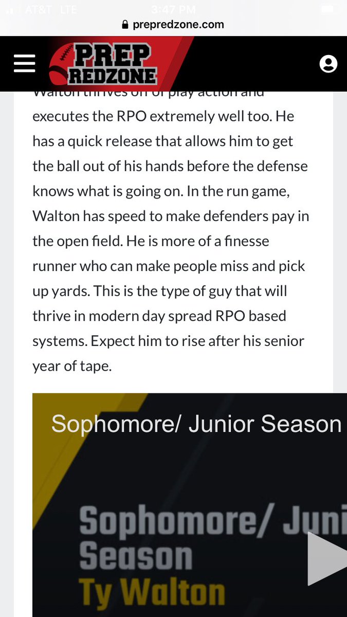 TyWalton17's tweet photo. Thanks for the article!! @PrepRedzoneMS @nexgenscouting https://t.co/tYWxvhhK3w