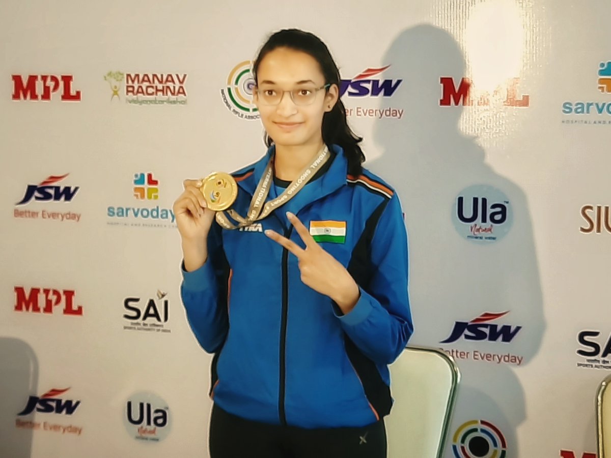 indianshooting's tweet photo. ISSF World Cup: India's @ChinkiYadav4 wins Gold in Women's 25m Pistol. @Media_SAI @jswsports @PlayMPL https://t.co/Cios5ianuu