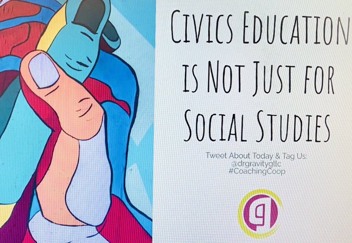 TaraLeibman's tweet photo. So much to think about after today’s #CoachingCoop. What does it mean to be an informed, active citizen? When planning, ask students: What do you need? Thanks @drgravitygLLC @HeatherAFrank @PamKou @DanaClarkLit New district, new role, same favorite professional developers 📚💡❤️ https://t.co/dZeI0KbEBI