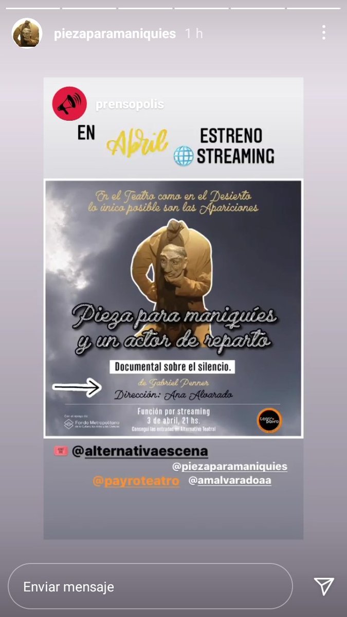 Se viene el estreno de Pieza para maniquíes y un actor de reparto con dirección de Ana Alvarado