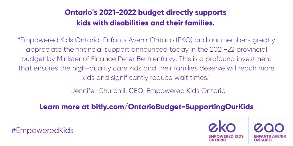 It's an amazing day for Ontario families—<a href="/ONgov/">Ontario Government</a> makes an historic investment in child development &amp; rehabilitation.

✅$240 million to address wait lists for pediatric rehabilitation &amp; #ChildDev—ensuring kids get timely service: bitly.com/OntarioBudget-… 1/5

#OntarioBudget #OnPoli
