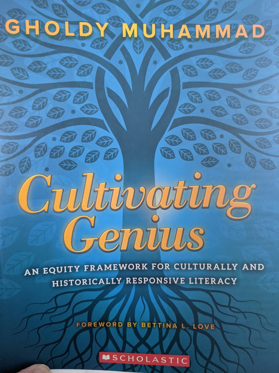 I'm so excited!!!

Thank you @TDSB_BT @MsPoulis for a copy of @GholdyM 'Cultivating Genius: An Equity Framework for Culturally and Historically Responsive Literacy'

The PD session was so informative; I am eager to continue my learning!
#TDSB_DIAL #literacy