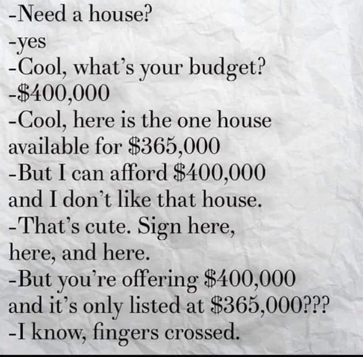 dadof2twins's tweet photo. How it feels to buy a home in a sellers market: https://t.co/OH4ysIss7v