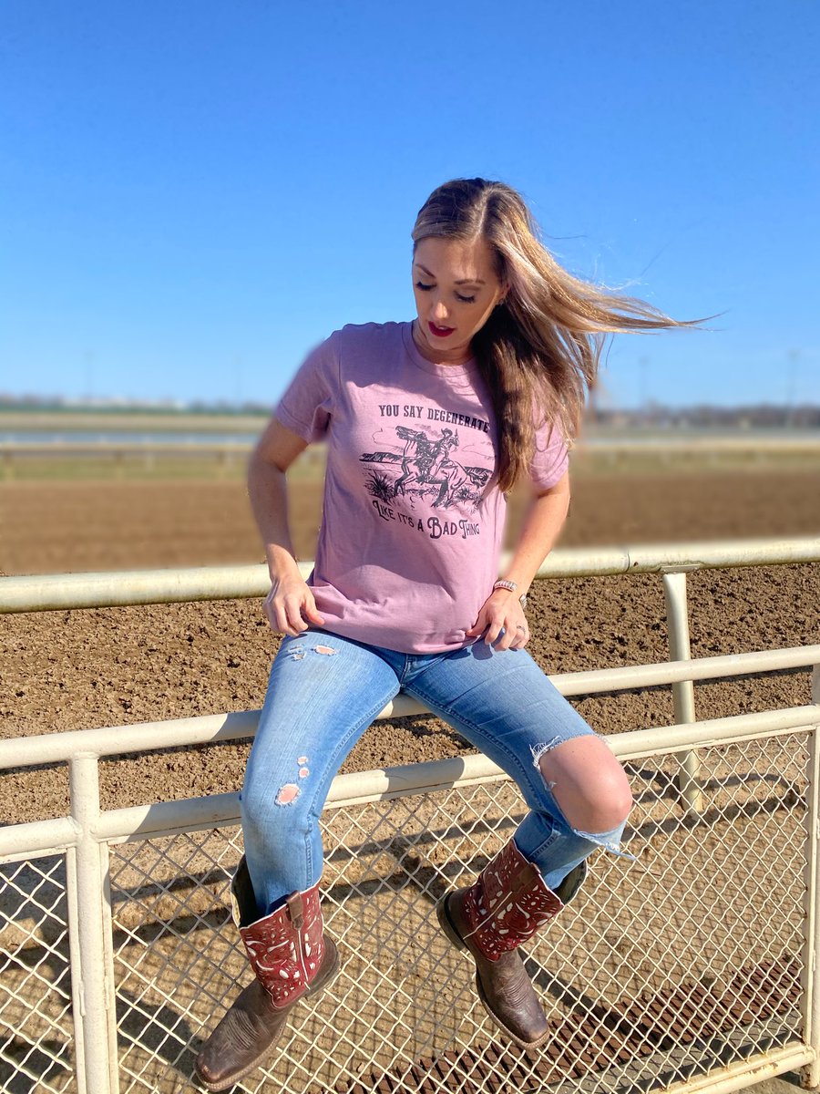 RacingRachelM's tweet photo. YOU SAY DEGENERATE LIKE ITS A BAD THING  

More designs to come but here is a look at @lshknz &amp; I’s Classy Degenerate start. A portion of sales will go to my #LipstickGateFund 😂 
Order yours here 👇🏼👇🏼👇🏼

https://t.co/eofA3Kil7c https://t.co/IehBRNspOO