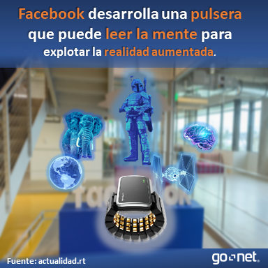 gonetus's tweet photo. Facebook ha presentado un concepto de pulsera inteligente diseñada para "leer los pensamientos" del usuario, permitiéndole manejar objetos de realidad aumentada o escribir textos en un teclado virtual. #gonetnews https://t.co/ujaxIT9xbA