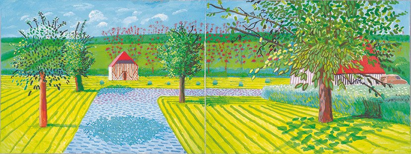 itsnicethat's tweet photo. David Hockney shares vibrant new work from his Normandy farmhouse > https://t.co/yPwHWSGlxX https://t.co/qvbq2QKNyf